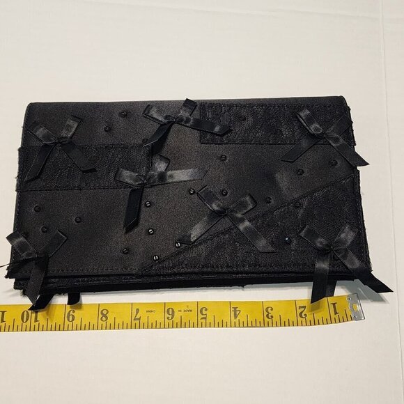 Neiman Marcus for Target  Black Clutch with Bows lace beads  Prabal Gurung - Picture 10 of 11